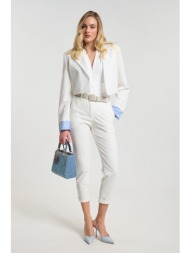 παντελόνι tailored slim fit με ζώνη