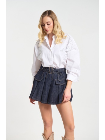 πουκάμισο με λεπτομέρειες φύλλα στρας σε προσφορά