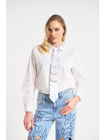 πουκάμισο με διακοσμητική γραβάτα & πέρλες σε προσφορά