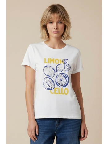 t-shirt με τύπωμα λεμόνια dejavu