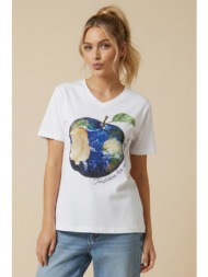 t-shirt με v λαιμόκοψη ...