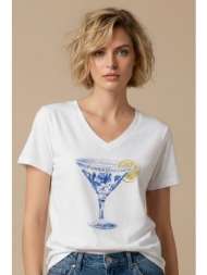 t-shirt με v λαιμόκοψη  ...