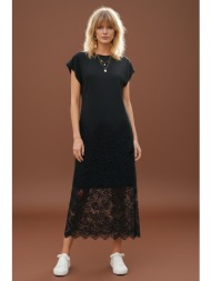 φόρεμα midi με δαντέλα ...