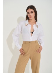 πουκάμισο με χρυσή λεπτομέρεια dejavu