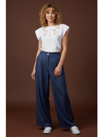 μπλούζα με κέντημα και lazer cut dejavu