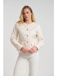 μπουφάν καπιτονέ κοντό με χρυσά κουμπιά