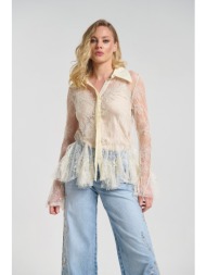 πουκάμισο δαντελένιο με γιακά