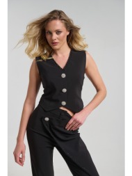 γιλέκο με δανδέλα & στρας dejavu