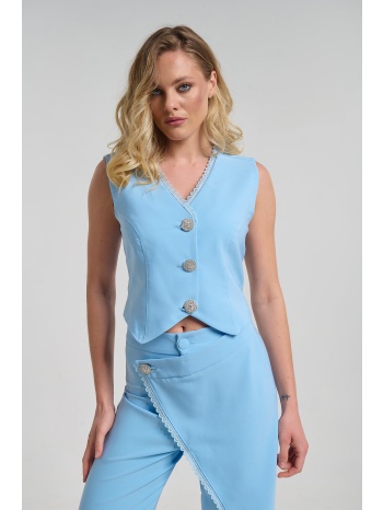 γιλέκο με δανδέλα & στρας dejavu