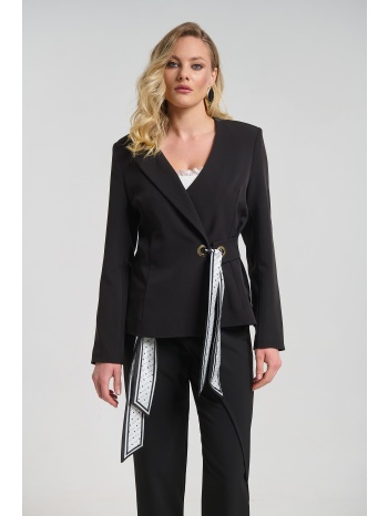 σακάκι με διακοσμητικό φουλάρι dejavu