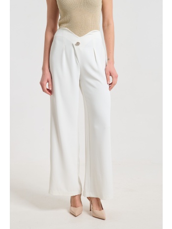 παντελόνα ψηλόμεση με διακοσμητικό κουμπί kellys σε προσφορά