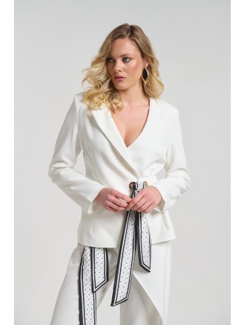 σακάκι με διακοσμητικό φουλάρι dejavu