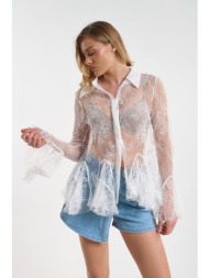 πουκάμισο δαντελένιο με γιακά