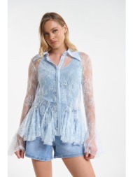 πουκάμισο δαντελένιο με γιακά