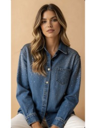 πουκάμισο τζιν με στρας