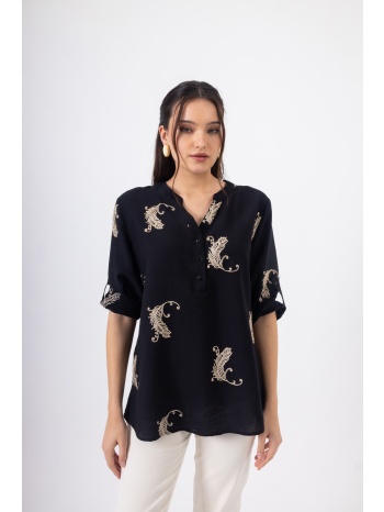 μπλούζα/πουκαμίσα με κέντημα open