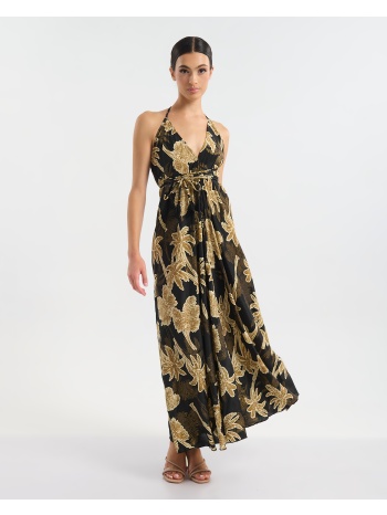 φόρεμα ble μάξι με δέσιμο & tropical print σε προσφορά
