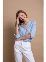 μπλούζα/πουκαμίσα με κέντημα open