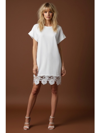 φόρεμα dejavu mini με δαντέλα