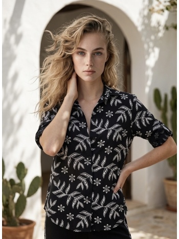 πουκάμισο με κέντημα & ρυθμιζόμενα μανίκια σε προσφορά