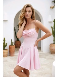 φόρεμα με δαντέλα & draped μπούστο
