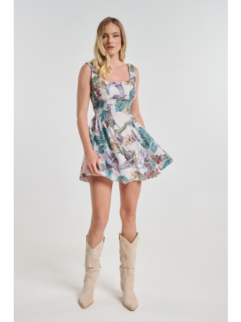 φόρεμα mini floral με cups & τιράντες σε προσφορά