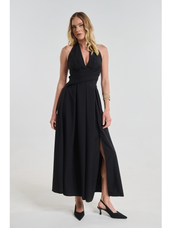 φόρεμα maxi halter με cups & δέσιμο σε προσφορά
