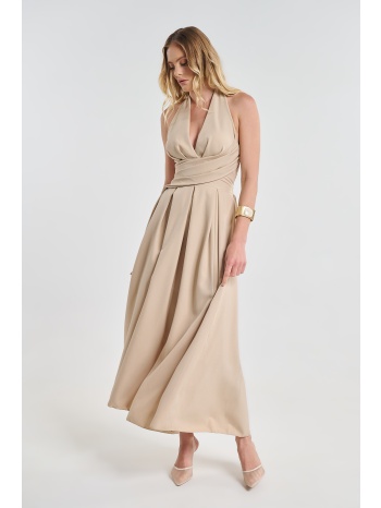 φόρεμα maxi halter με cups & δέσιμο σε προσφορά