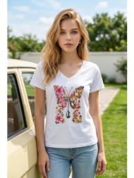 t-shirt dejavu με floral ...