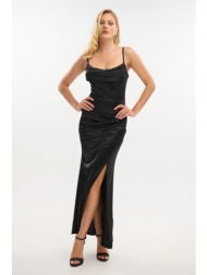 φόρεμα maxi satin με ...