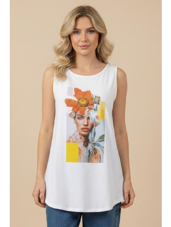 μπλούζα dejavu αμάνικη με floral print