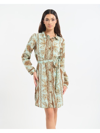 φόρεμα ble mini σεμιζιέ με ethnic print & ζώνη σε προσφορά