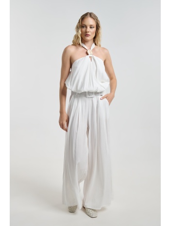 σετ τοπ με παντελόνα & ζώνη σε wide leg γραμμή σε προσφορά