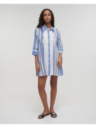 φόρεμα ble σεμιζιέ mini με ethnic print & δαντέλα