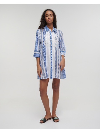 φόρεμα ble σεμιζιέ mini με ethnic print & δαντέλα σε προσφορά