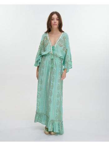 φόρεμα ble maxi με χρυσά λαχούρια & πούλιες σε προσφορά