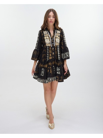 φόρεμα ble mini boho με ethnic print & κέντημα σε προσφορά
