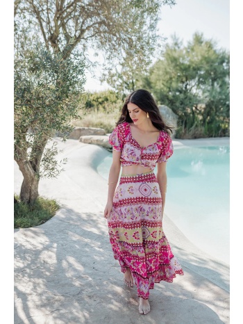 piti cuiti crop top με πολύχρωμο boho print σε προσφορά