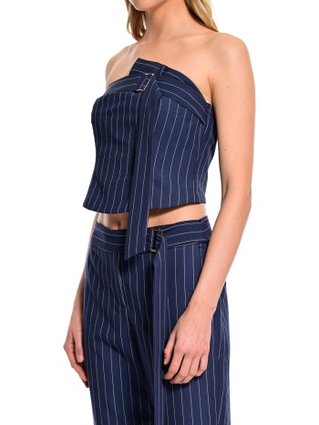strapless top wecoss ριγέ με αγκράφα