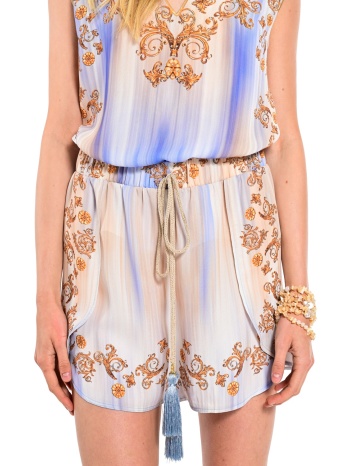 σορτς wecoss satin με print & κορδόνι