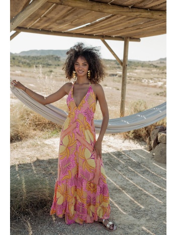 piti cuiti maxi φόρεμα πολύχρωμο με tropical print σε προσφορά
