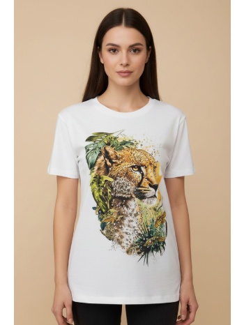 t-shirt dejavu με animal print