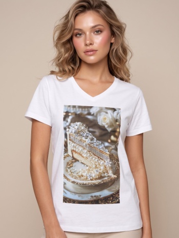 t-shirt βαμβακερό cake print dejavu