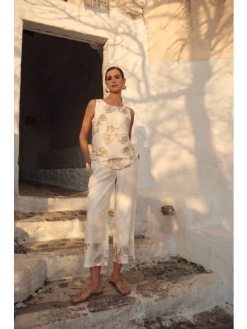 παντελόνα dejavu με floral print σε προσφορά