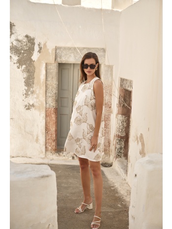 φόρεμα dejavu αμάνικο με floral print σε προσφορά
