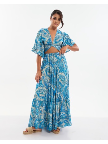 σετ ble με crop top & μάξι φούστα paisley σε προσφορά