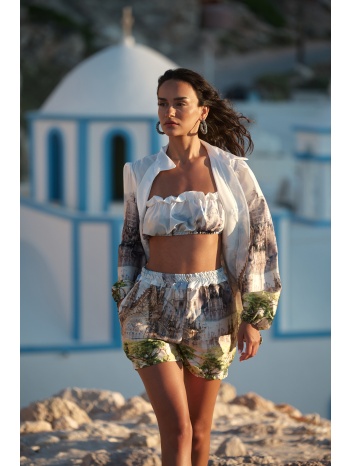 σετ 3 τεμαχίων με print πουκάμισο, τοπ & σορτς σε προσφορά