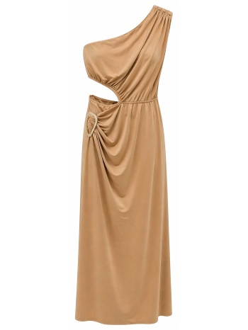 φόρεμα wecoss maxi one shoulder με cut out & στρας σε προσφορά