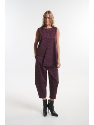 σετ animal print με ασύμμετρη μπλούζα & παντελόνι