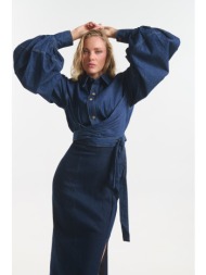 πουκάμισο denim crop με ...